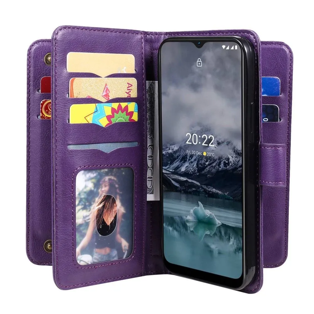 10-slot wallet case for Nokia G11 / G21 - Purple