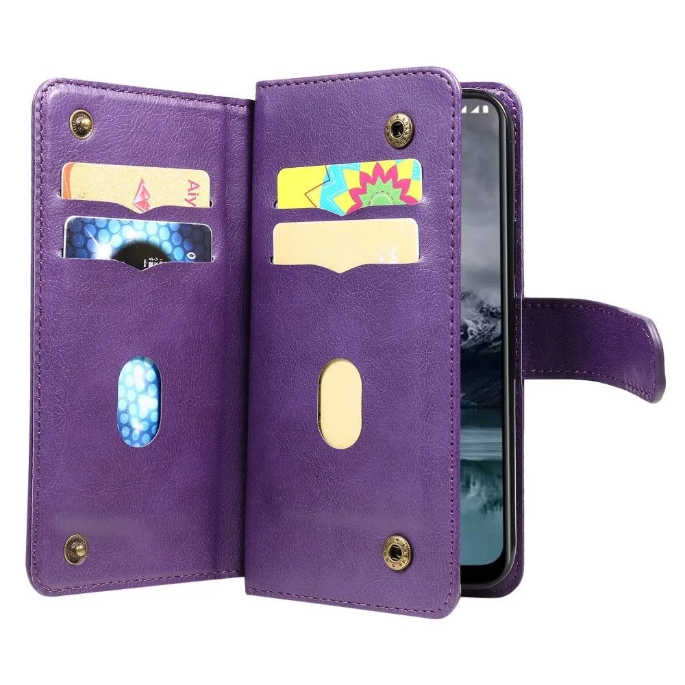 10-slot wallet case for Nokia G11 / G21 - Purple