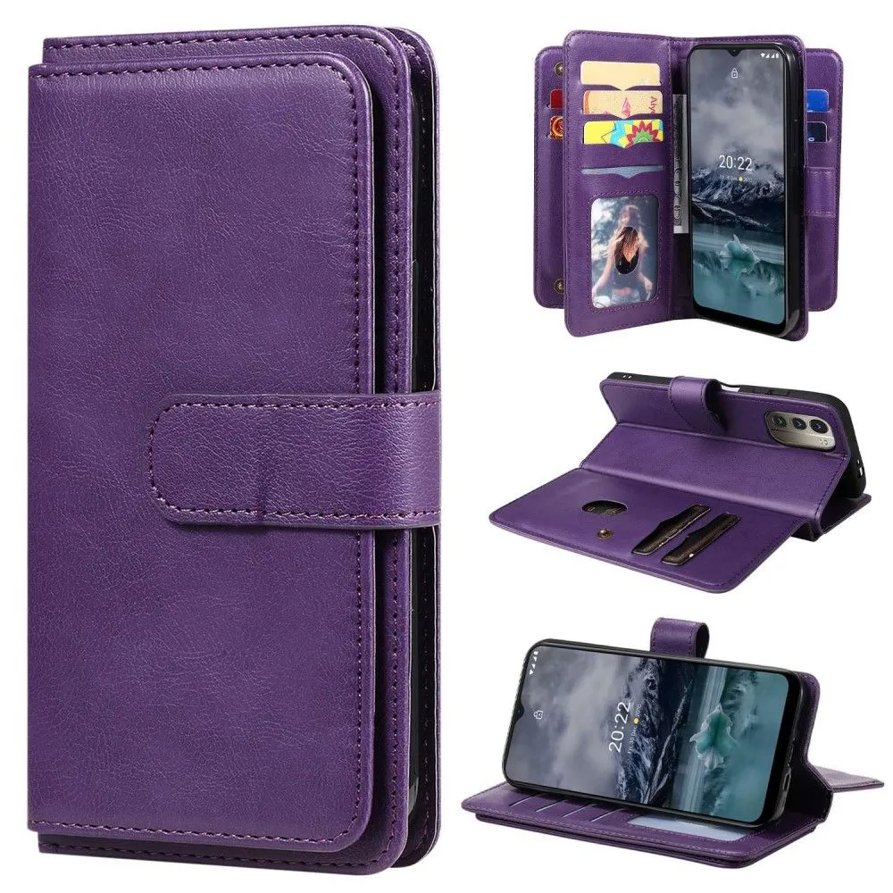 10-slot wallet case for Nokia G11 / G21 - Purple