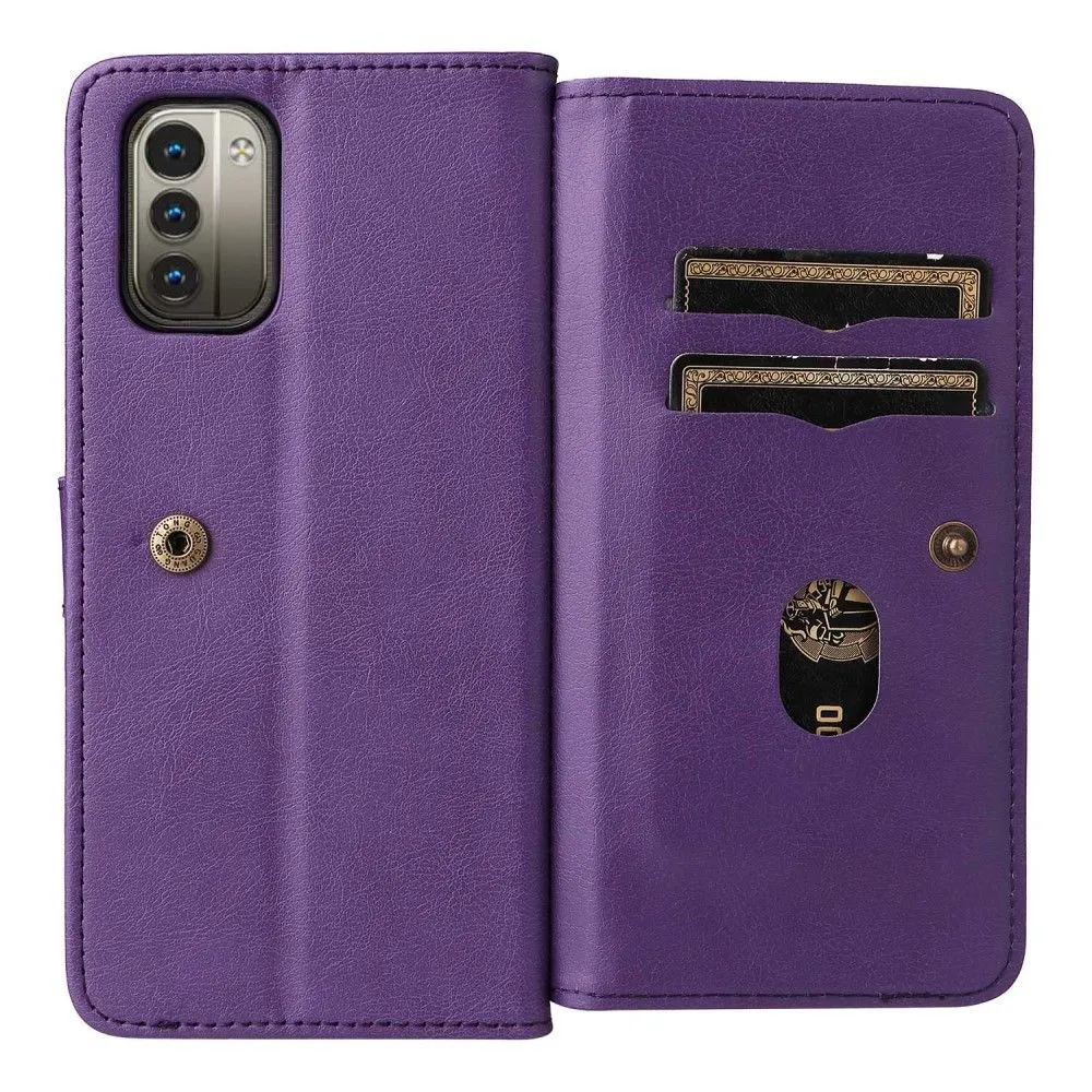 10-slot wallet case for Nokia G11 / G21 - Purple