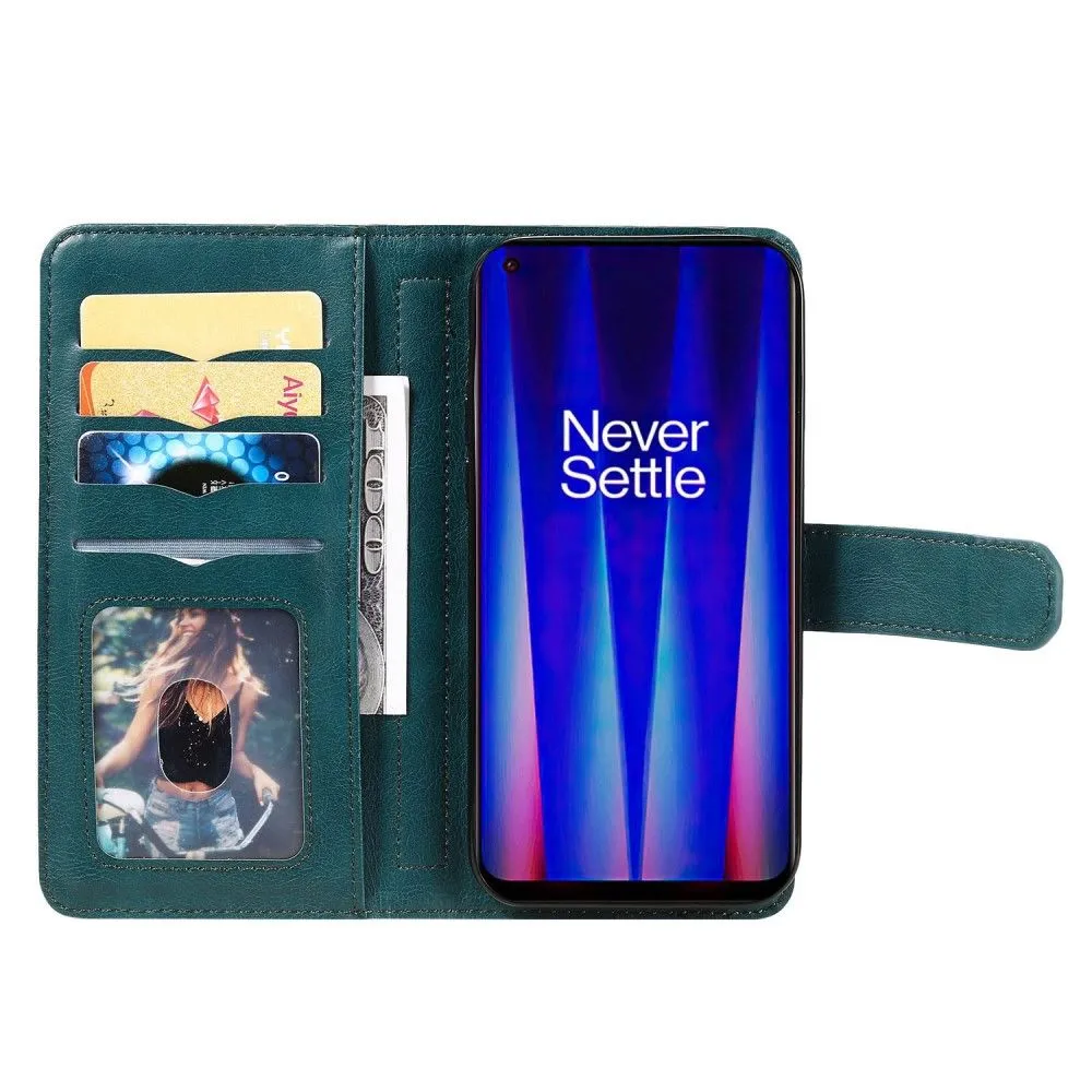 10-slot wallet case for OnePlus Nord CE 2 5G - Blackish Green