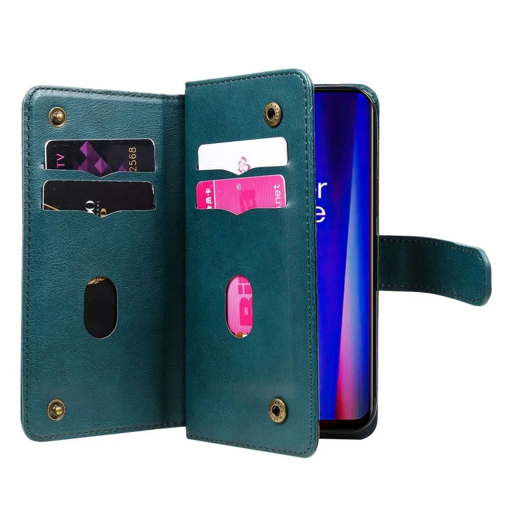 10-slot wallet case for OnePlus Nord CE 2 5G - Blackish Green