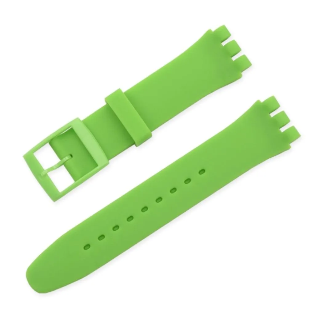 16mm simple silicone watch band - Green