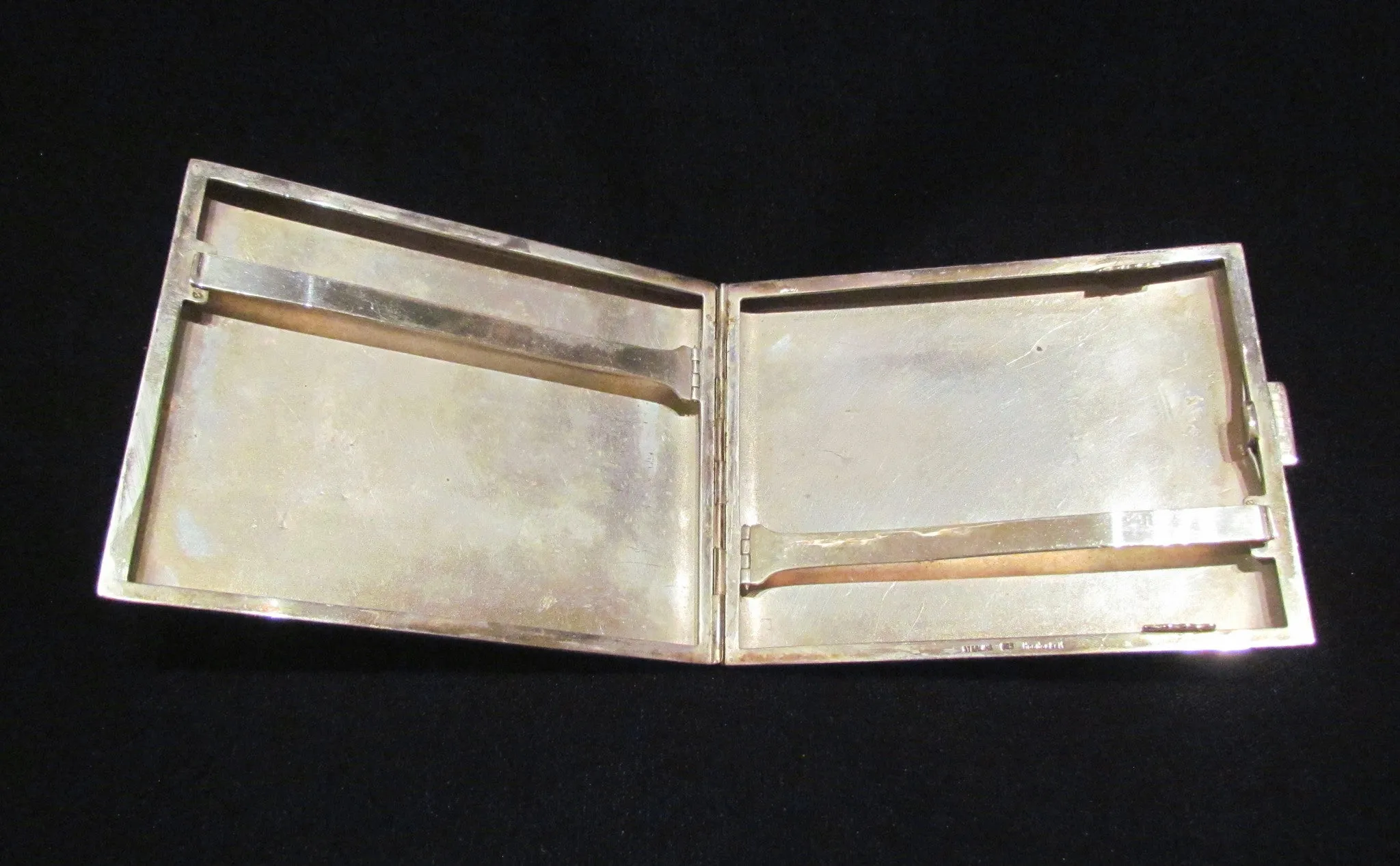 1910s Sterling Silver Cigarette Case German Card Case Business Credit Card Holder 925 Silver