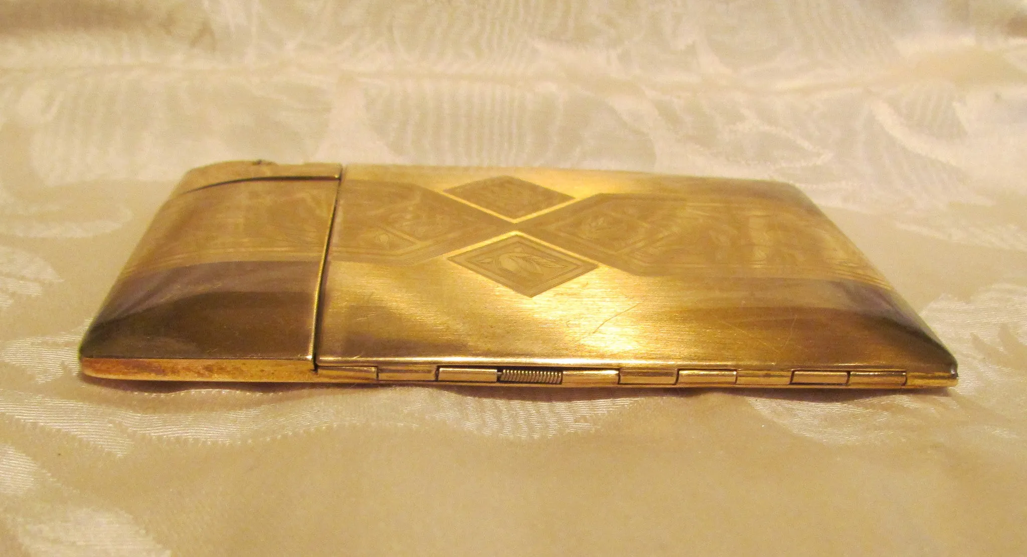 1940's Elgin American Lite-O-Matic Cigarette Case Lighter Working Condition