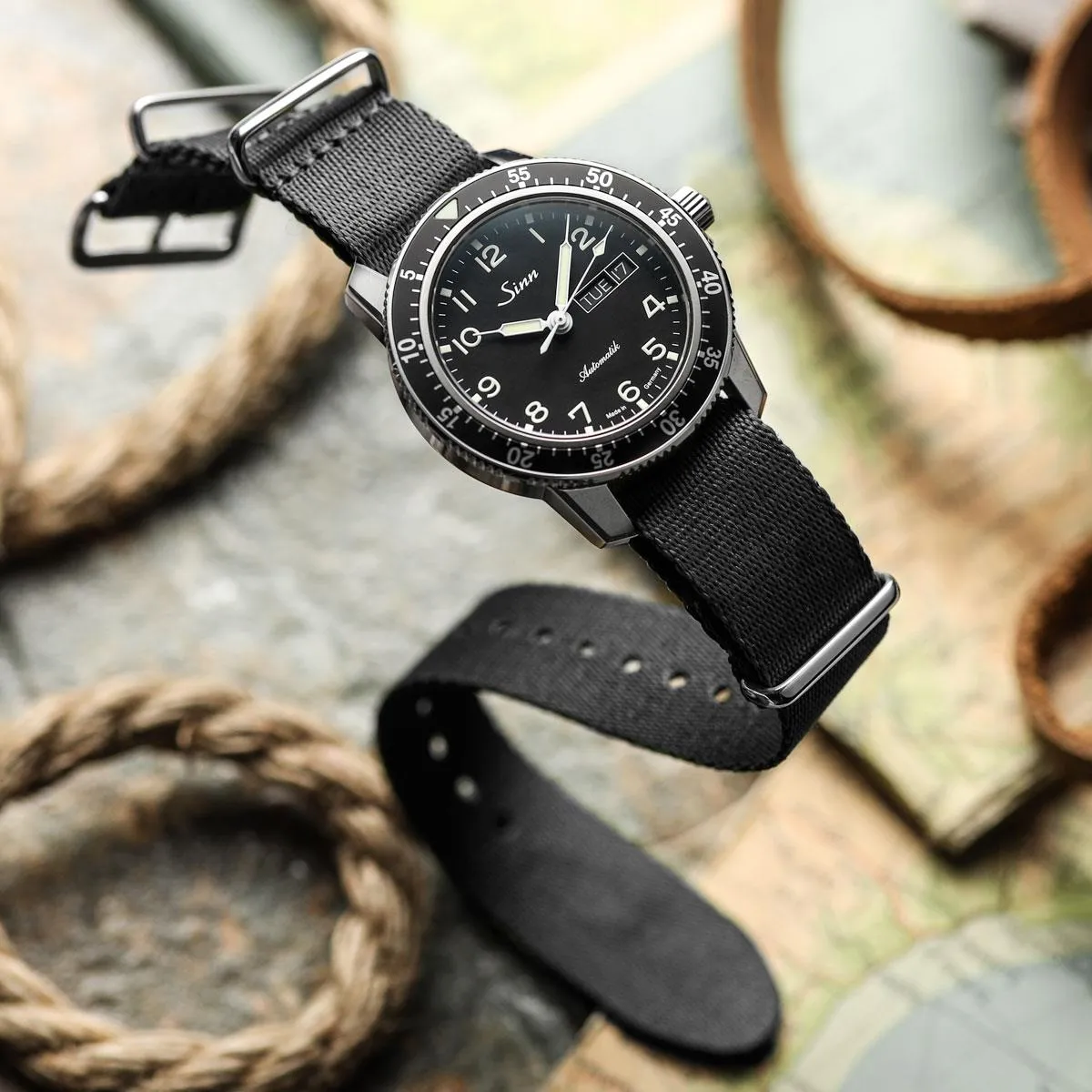 1973 British Military Watch Strap: APEX - Deep Sea Redline