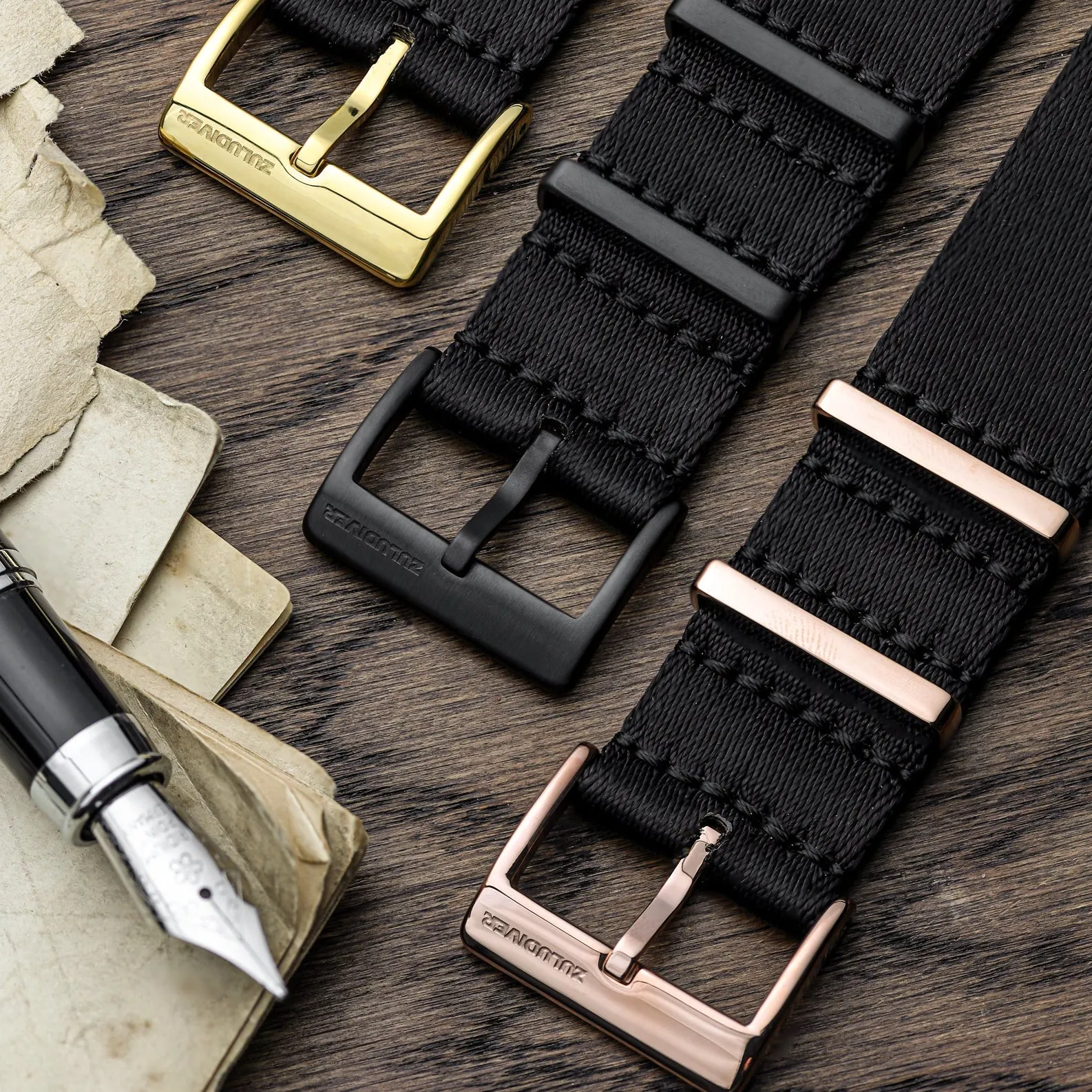 1973 British Military Watch Strap: ARMOURED RECON - Military Black, IP Black