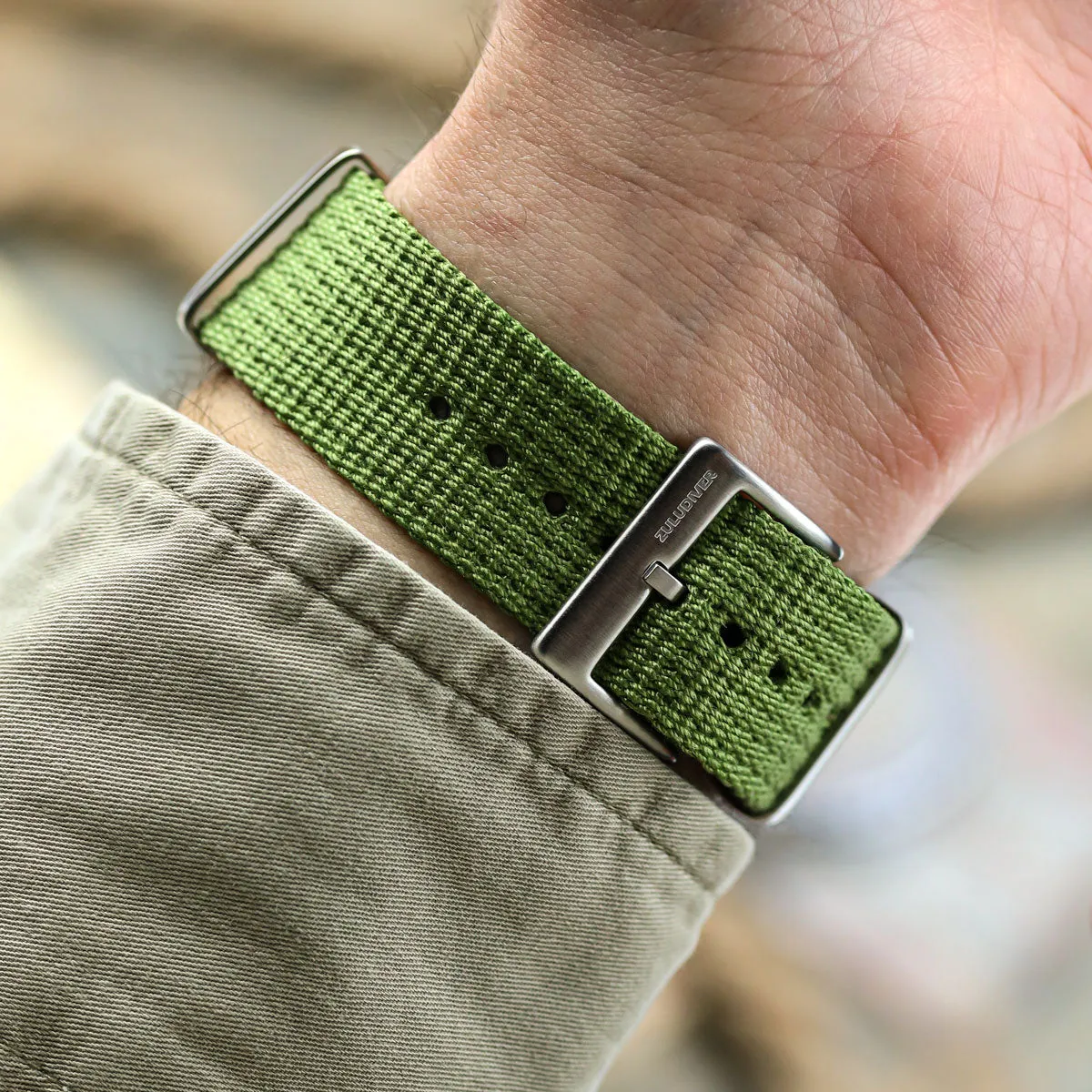 1973 British Military Watch Strap: WARRIOR TerrainValor - Army Green