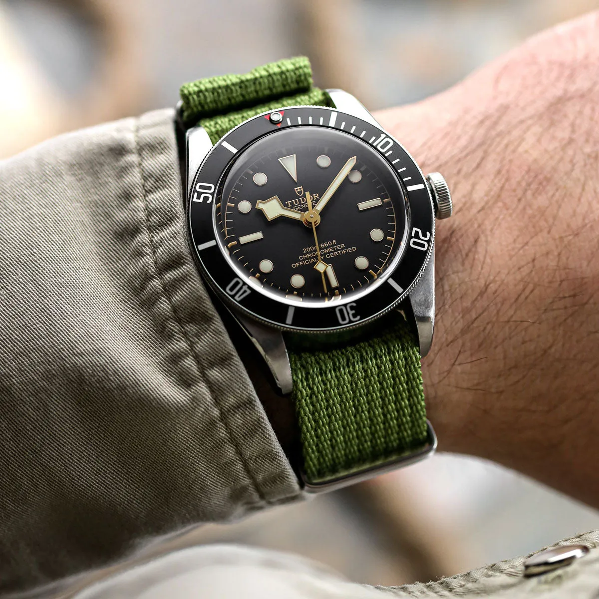 1973 British Military Watch Strap: WARRIOR TerrainValor - Army Green