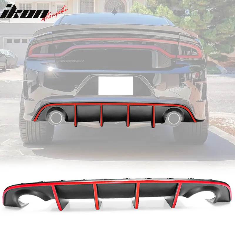 2015-2023 Dodge Charger SRT Rear Diffuser with Reflective Tape PP