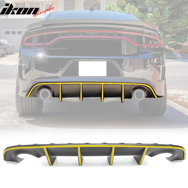 2015-2023 Dodge Charger SRT Rear Diffuser with Reflective Tape PP