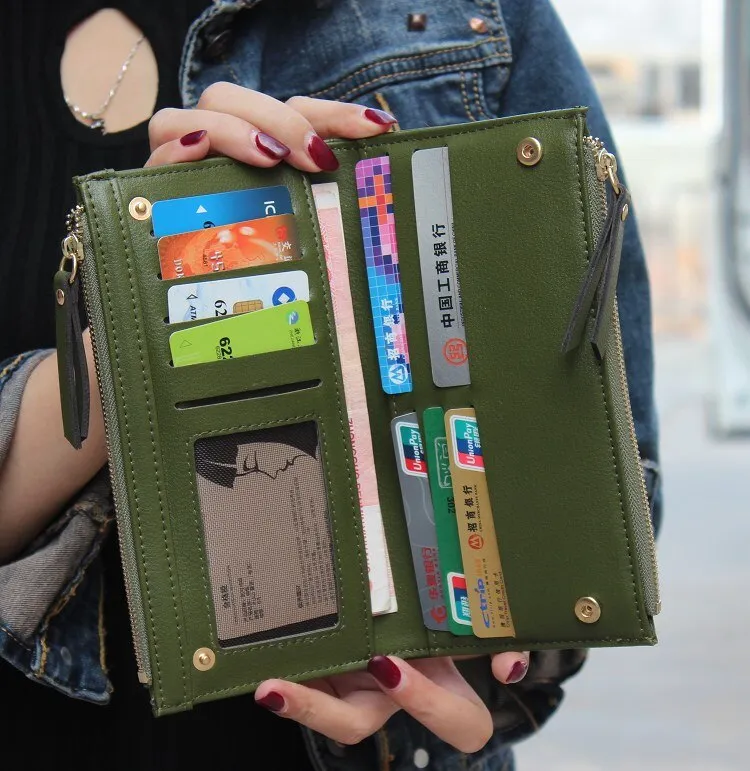 2019 New Fashion Long Pu Women Wallet Clutch Women's Purse Best Phone Wallet Female Case Phone Pocket Carteira Femme