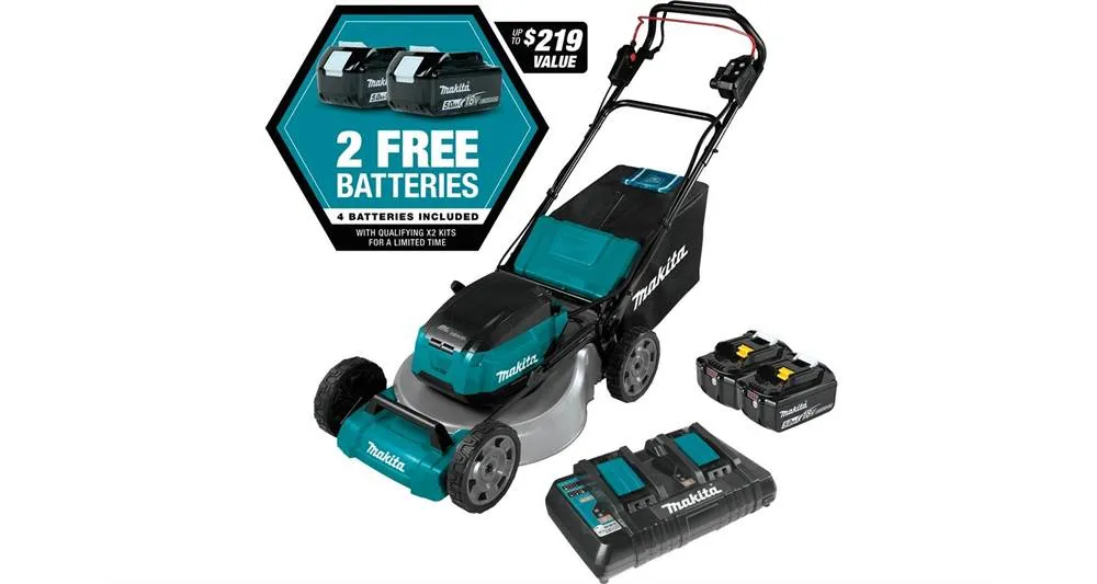 2020 Makita 18V X2 (36V) LXT® Brushless 18" Self-Propelled Lawn Mower Kit w/ 4 Batteries (XML06PT1)