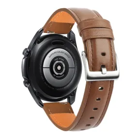 20mm Universal cowhide leather watch strap - Brown