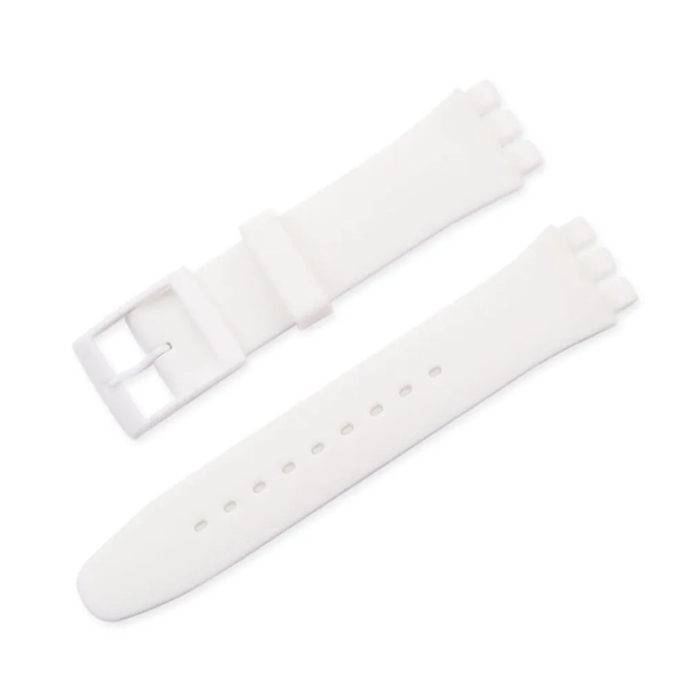 20mm Universal silicone watch strap - White