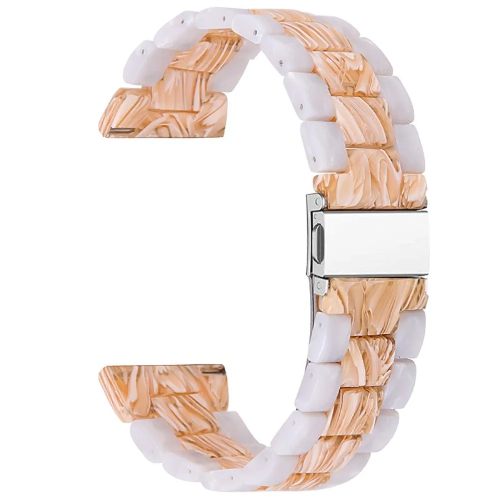 22mm color splice resin watch strap for Samsung Galaxy Watch - Pearl White / Silk White