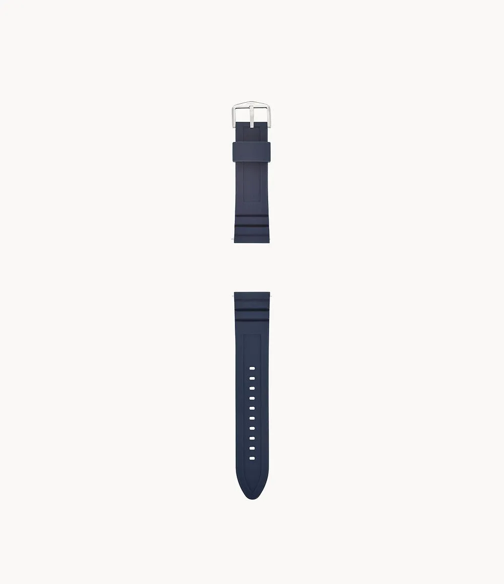 22mm Dark Blue Silicone Watch Strap