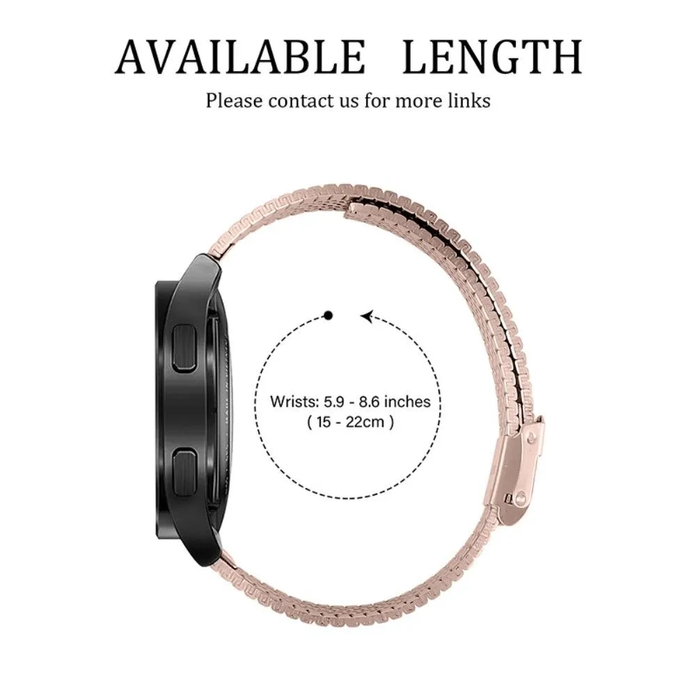 22mm stainless steel unique side texture watch strap for Samsung Gear S3 Frontier / S3 - Rose Gold