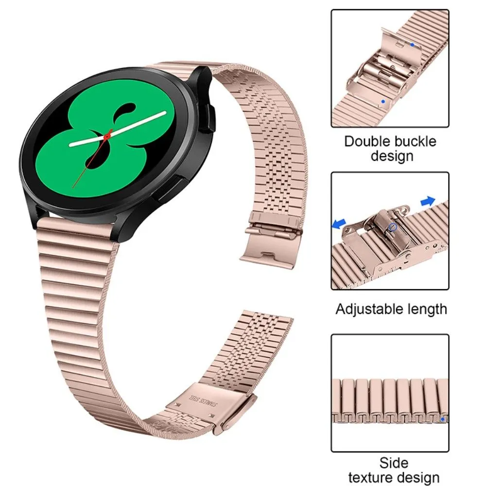 22mm stainless steel unique side texture watch strap for Samsung Gear S3 Frontier / S3 - Rose Gold