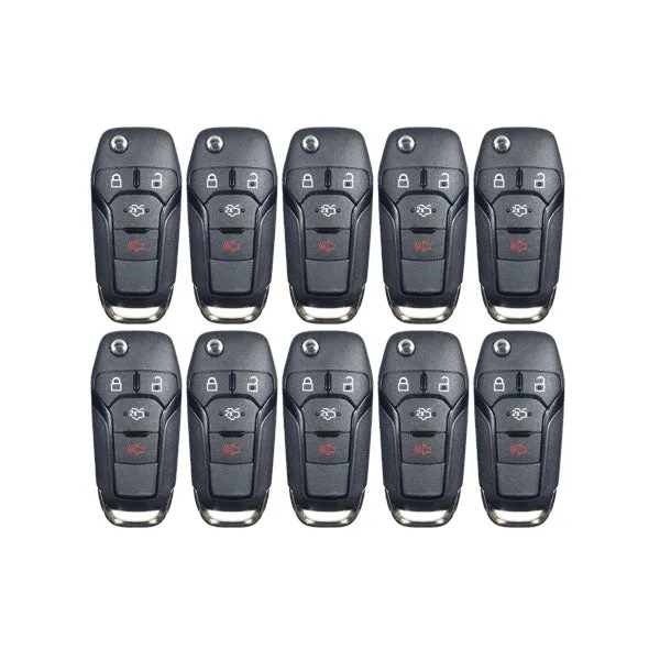 25 x 2013-2016 Ford Fusion / 4-Button Flip Key / 128 Bit / N5F-A08TAA (AFTERMARKET) (Bundle of 25)