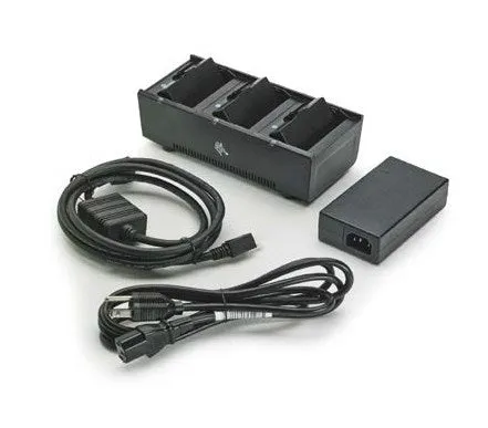 3 Slot Battery Charger; Zq300 Series; Includes Power Supply And Eu Power Cord