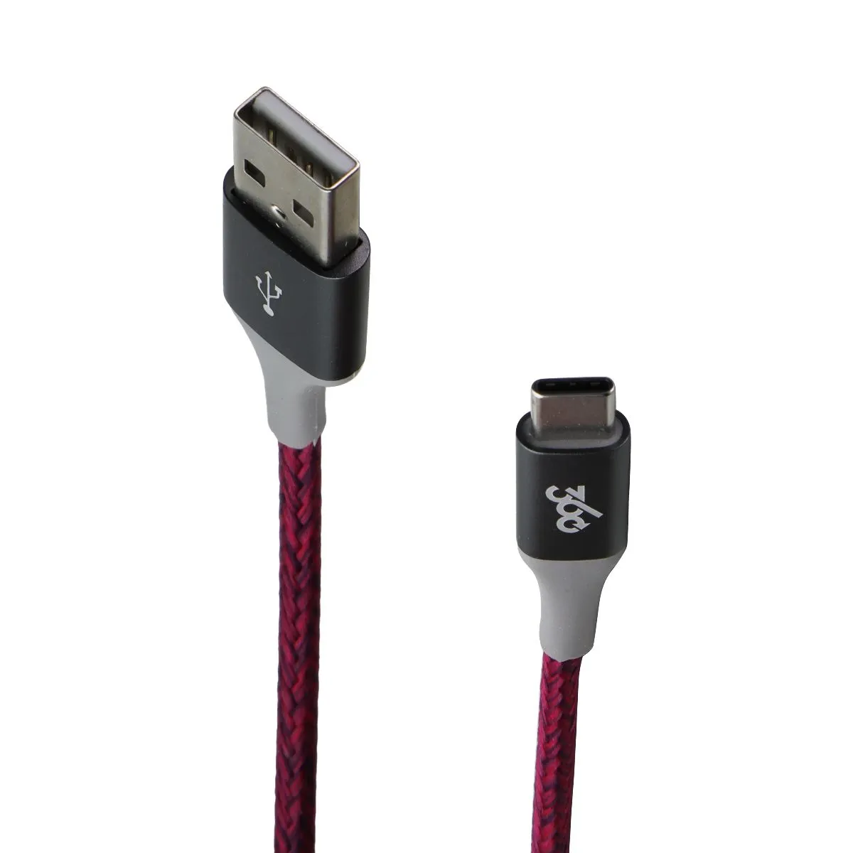 360 Electrical Habitat 4 FT USB-C to USB-A Braided Charging Cable - Cranberry