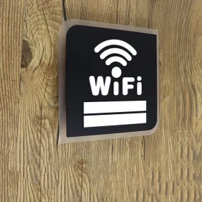 3D Acrylic WiFi Access Reminder Sign for Restaurants and Public Spaces