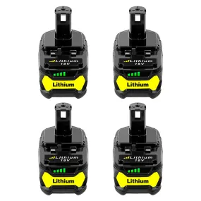 4 Pack For Ryobi 18V Battery 5Ah Replacement | P108 Batteries