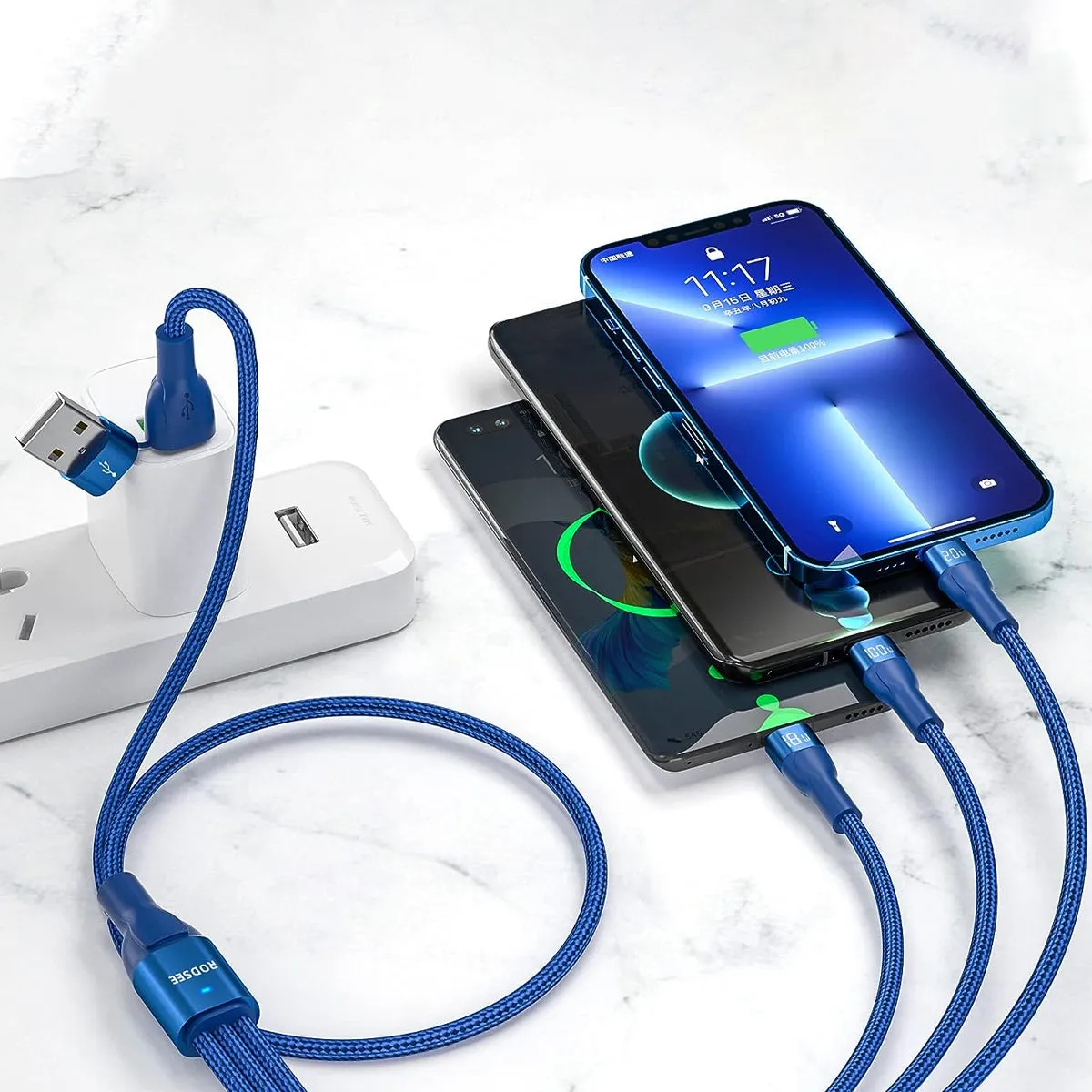 5-In-1 Cable Fast Charging Data Cable