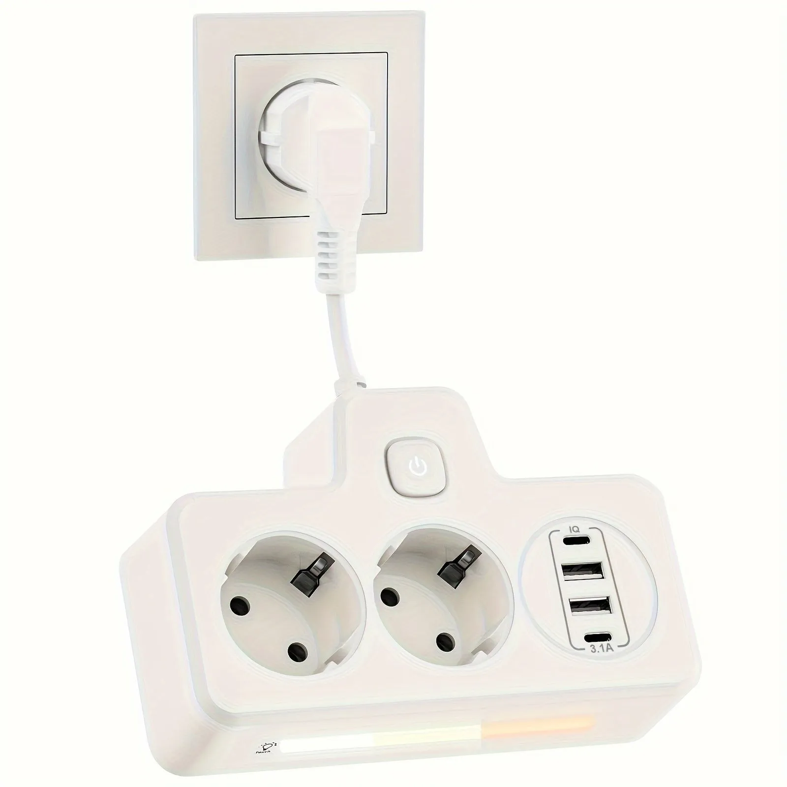 6in1 Multisocket Outlet with USB and TypeC Connectors