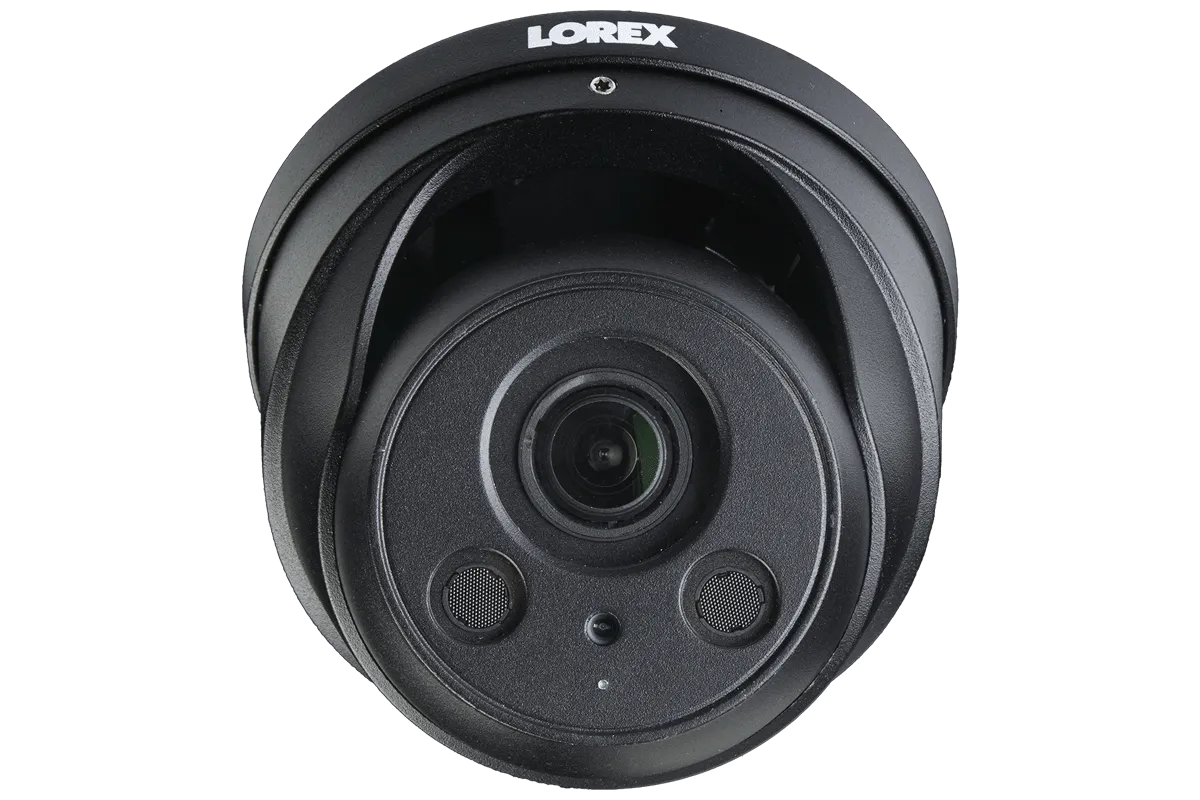 8-Channel 4K Nocturnal IP NVR System with Two 4K Metal Dome Cameras Featuring Audio and Two 4K Metal Dome Cameras Featuring 4x Optical Zoom