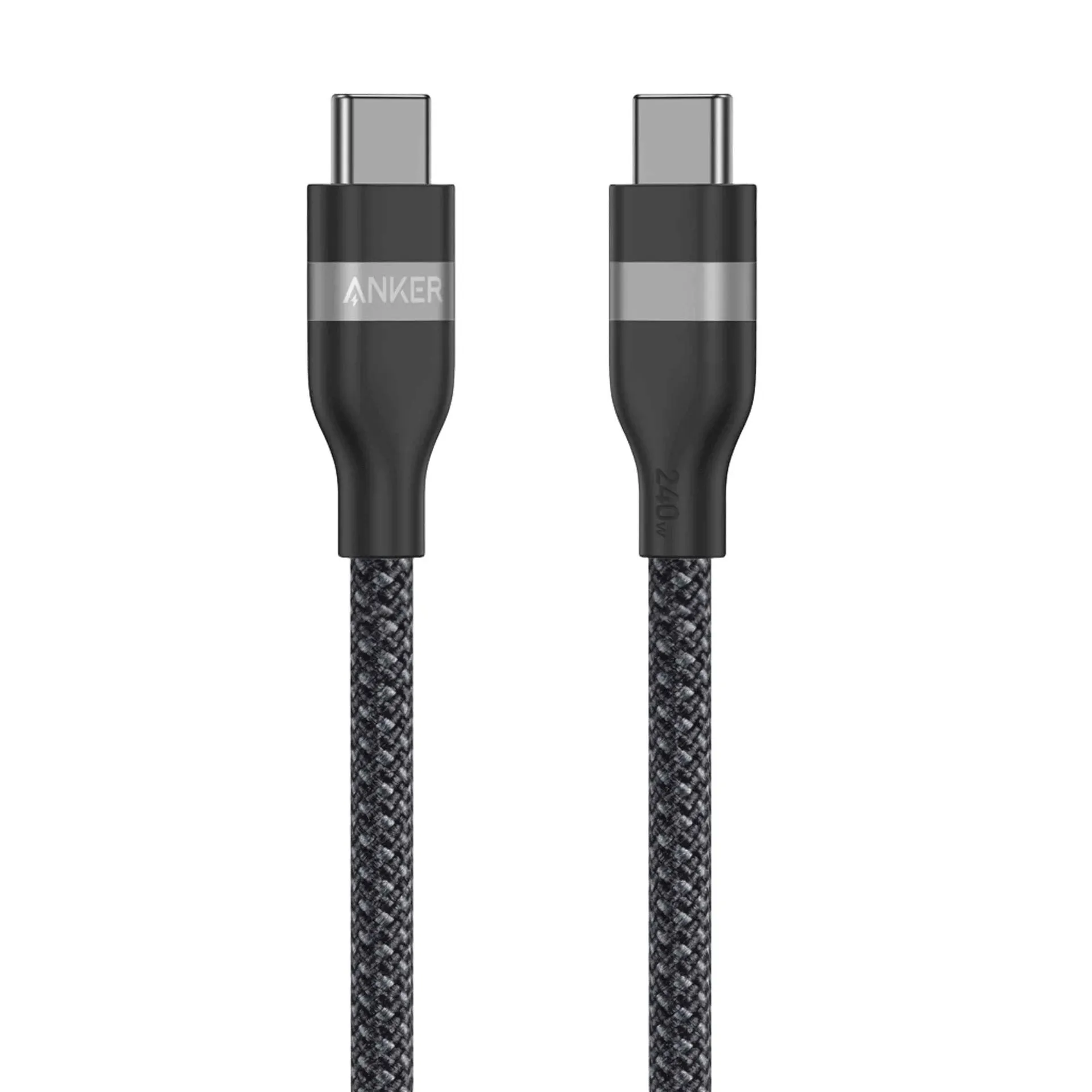 A82E2H12 Anker USB-C to USB-C Cable 240W (Upcycled-Braided) (1.8m/6ft) - Black