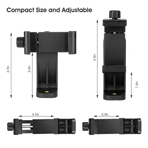 AFAITH Cell Phone Tripod Mount with Remote, Phone Holder Adapter Selfie Monopod with Adjustable Clamp for iPhone Xs Max/X/8/8P/7/7P/6S/6,Samsung GalaxyS9/S9 /S8/S7/S6/S5/Note9/8 and More