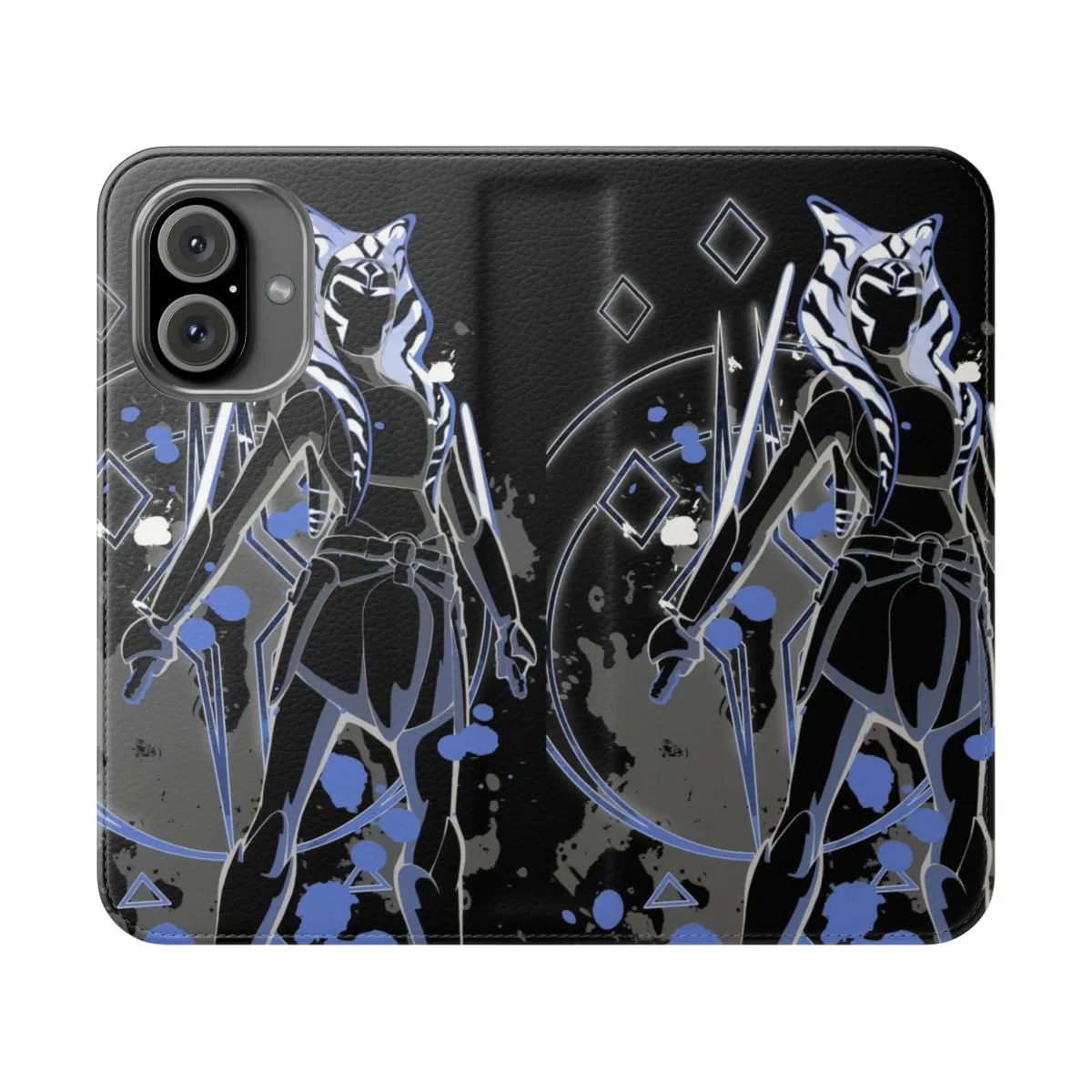 Ahsoka-Inspired Flip Phone Case | Sci-Fi Togruta Silhouette Design