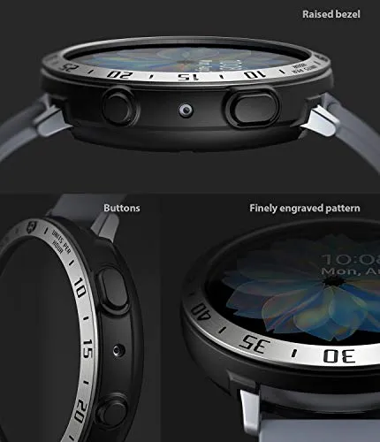 Air Sports   Bezel Styling Combo Case Designed for Galaxy Watch Active 2 44mm - Black / 30