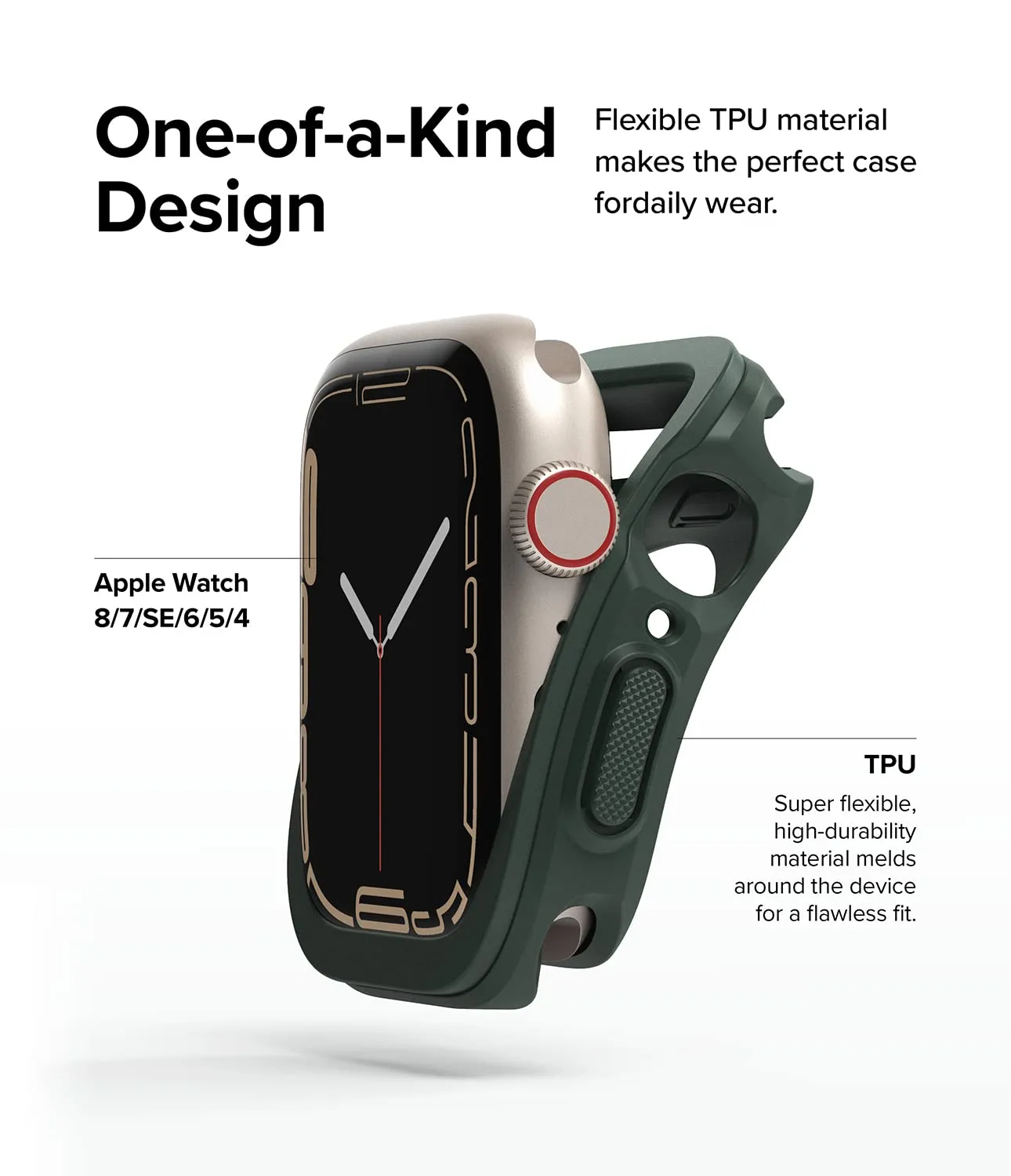 Air Sports Case Compatible with Apple Watch 9 / 8 / 7 45mm - Dark Green