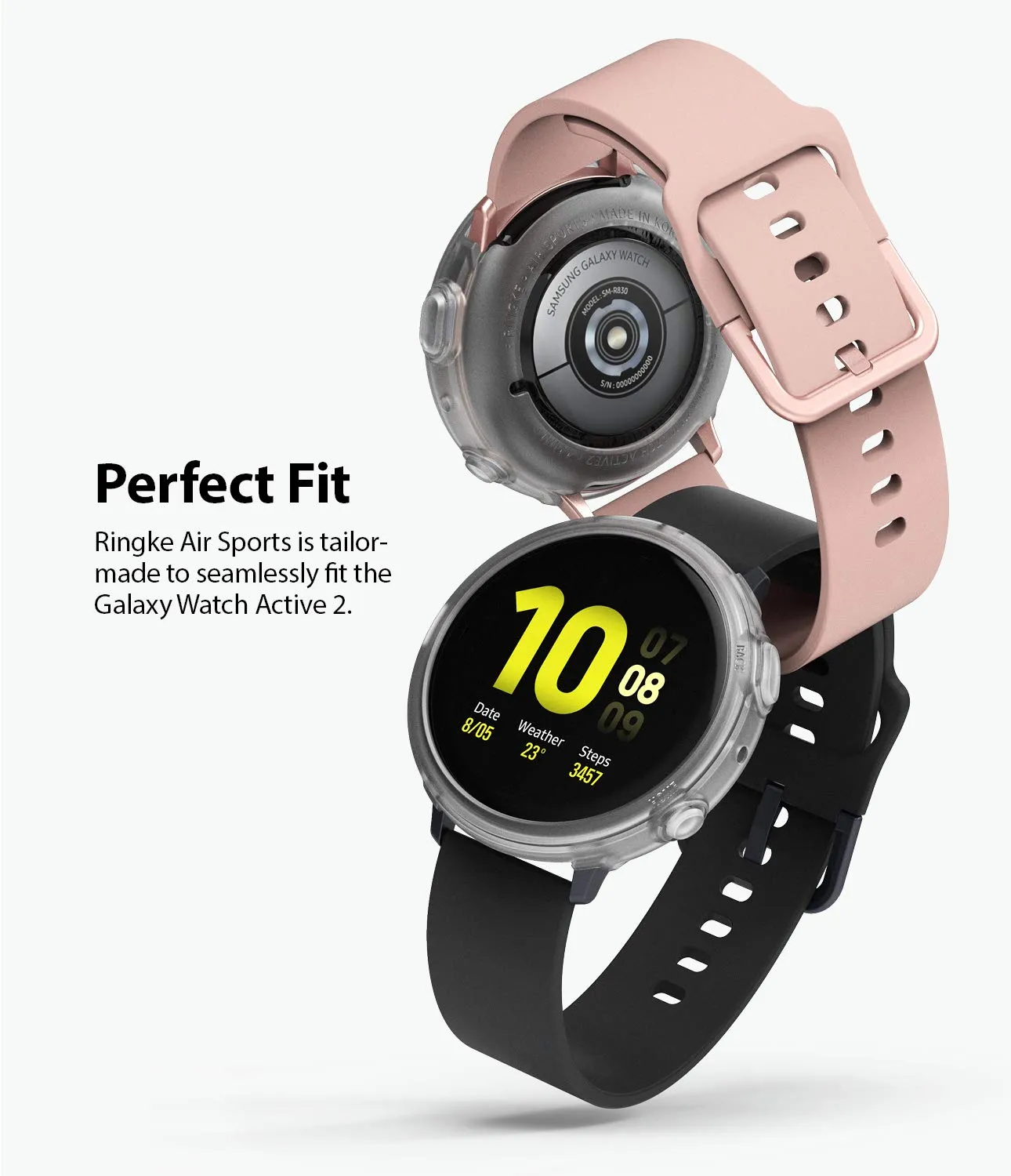 Air Sports Case Designed for Galaxy Watch Active 2 44mm - Matte Clear