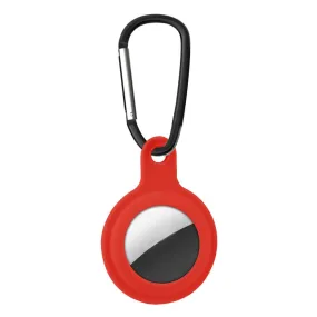 AirTags soft silicone cover with hook - Red