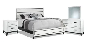 Alive 6-Piece Queen Bedroom Set - White/Black