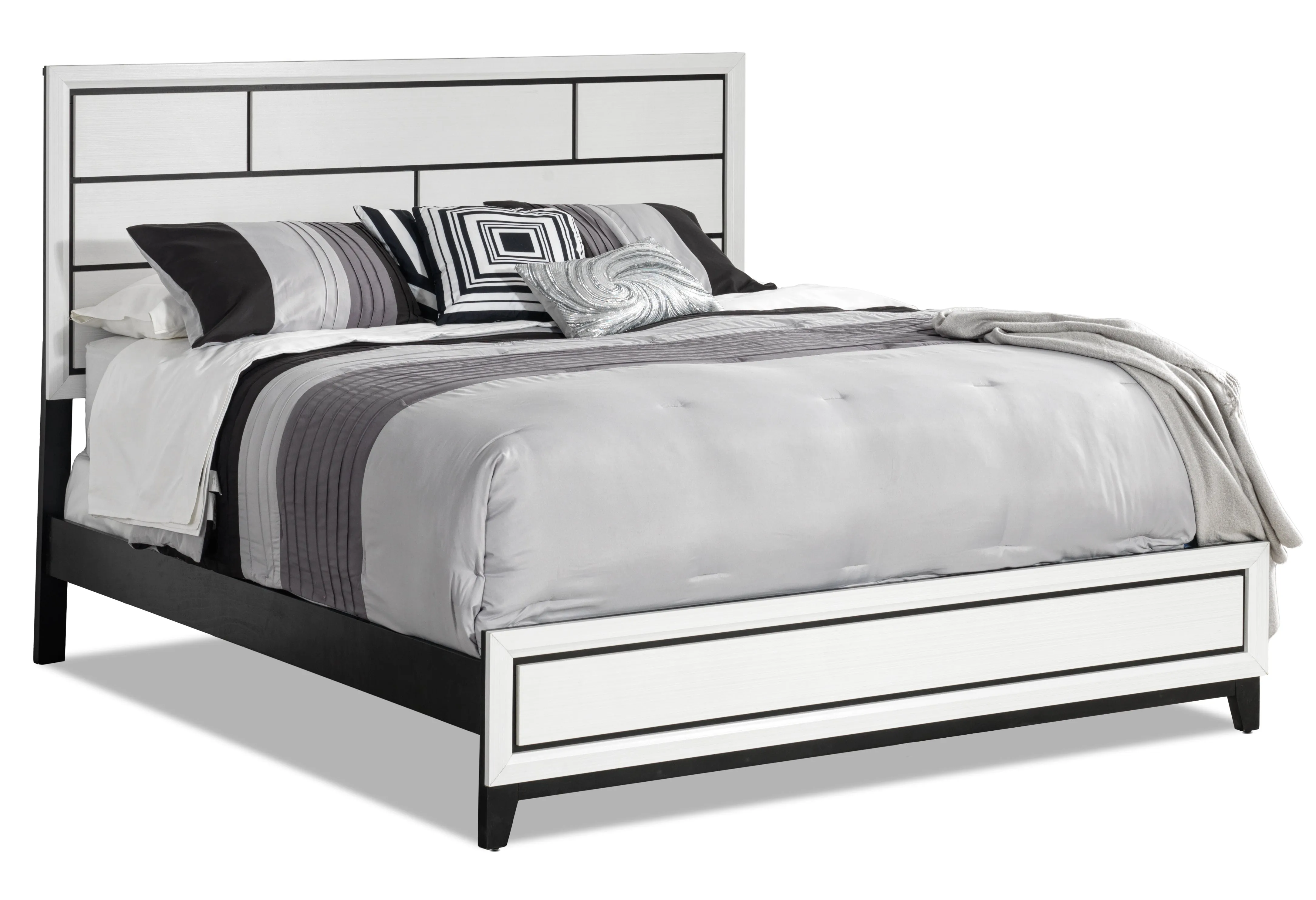 Alive 6-Piece Queen Bedroom Set - White/Black