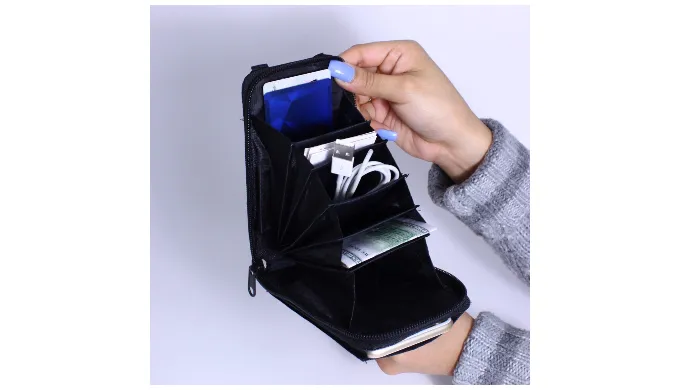 All In 1 Cellphone Caddy With Multi Pockets Phone & Wallet Organizer - Ships Same/Next Day!