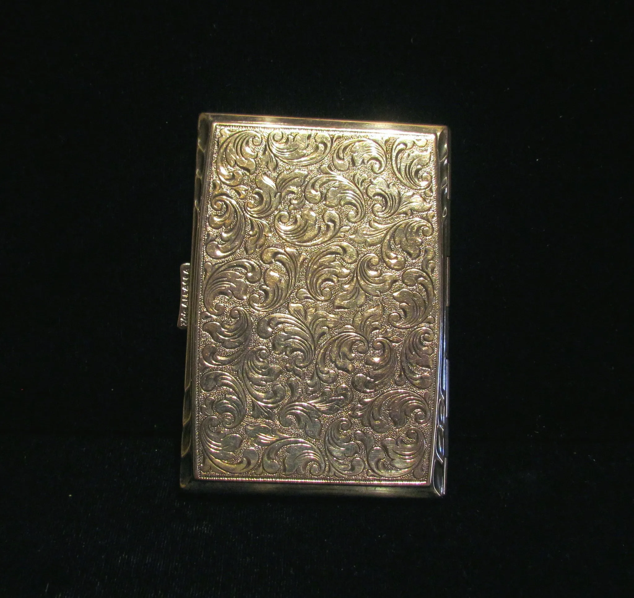 Alpacca Silver Cigarette Case Antique Elde Victorian Card Holder