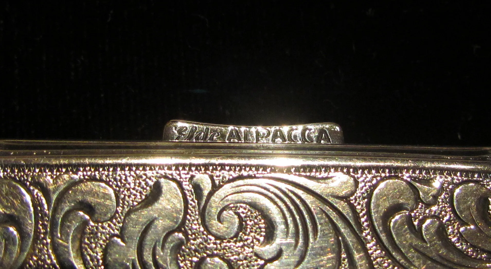 Alpacca Silver Cigarette Case Antique Elde Victorian Card Holder