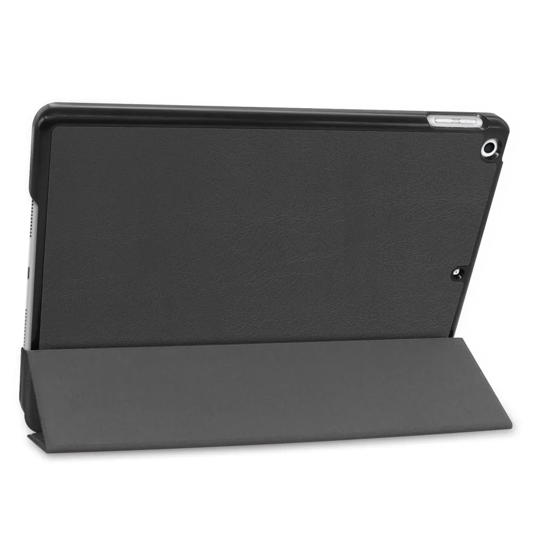 AMZER Texture Horizontal Flip Leather Case With 3-Fold Holder & Sleep/ Wake-up Function for 10.2 Inch iPad 7th, 8th, 9th Gen - Black