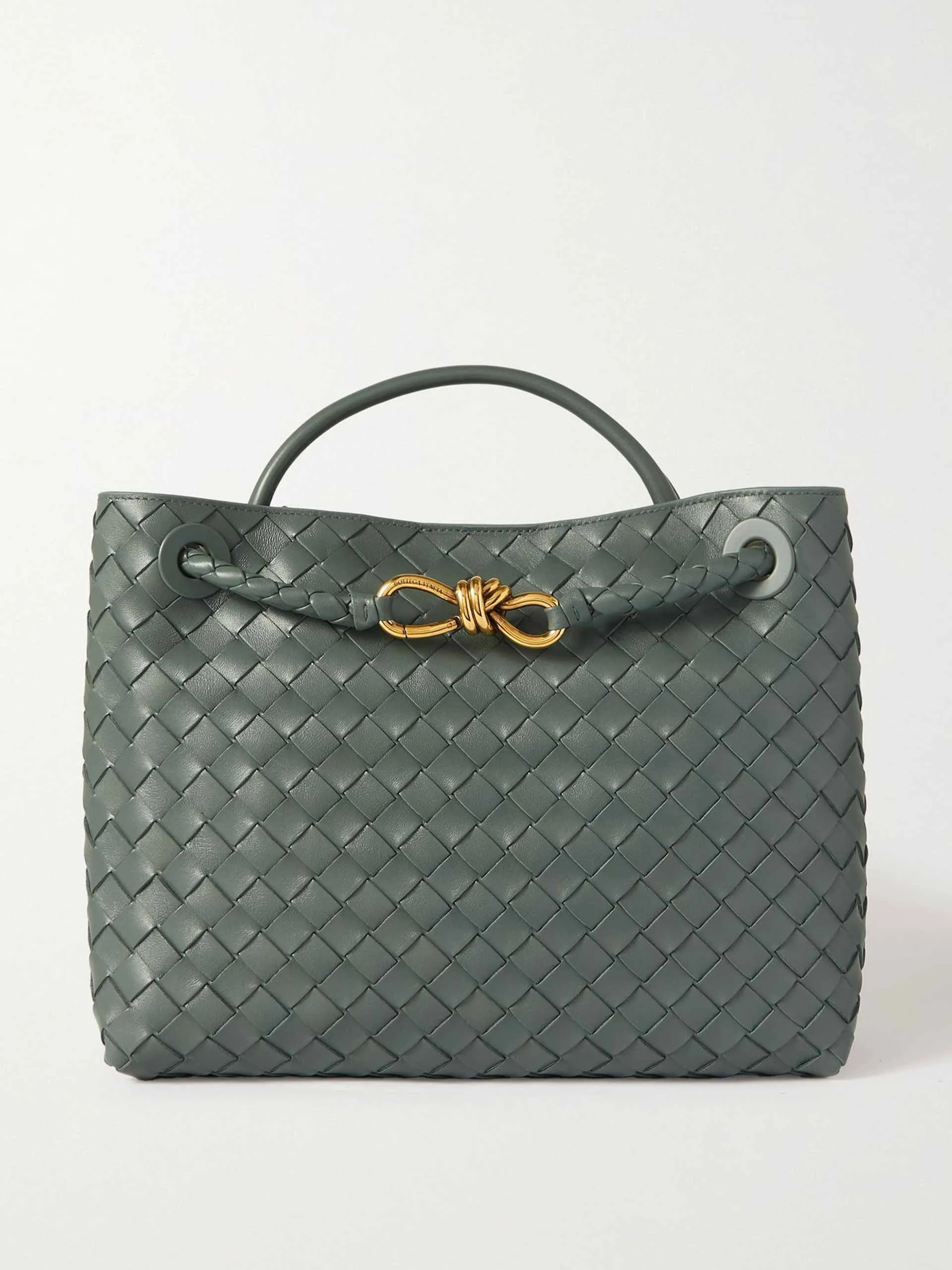 Andiamo medium intrecciato leather tote