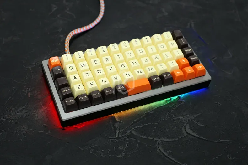 Anodized Aluminium Case For JJ50 50% Custom Keyboard the tempered glass Diffuser Rotary Brace Similar With Preonic