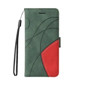 Anymob iPhone Case Green Leather Flip Wallet Stand Case Cover