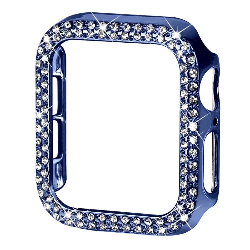 Apple Watch (45mm) rhinestone décor protective cover - Blue