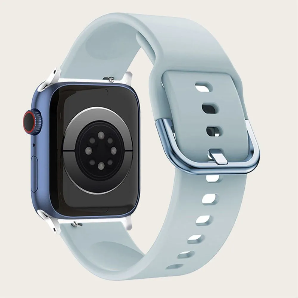 Apple Watch (45mm) simple silicone watch strap - Baby Blue