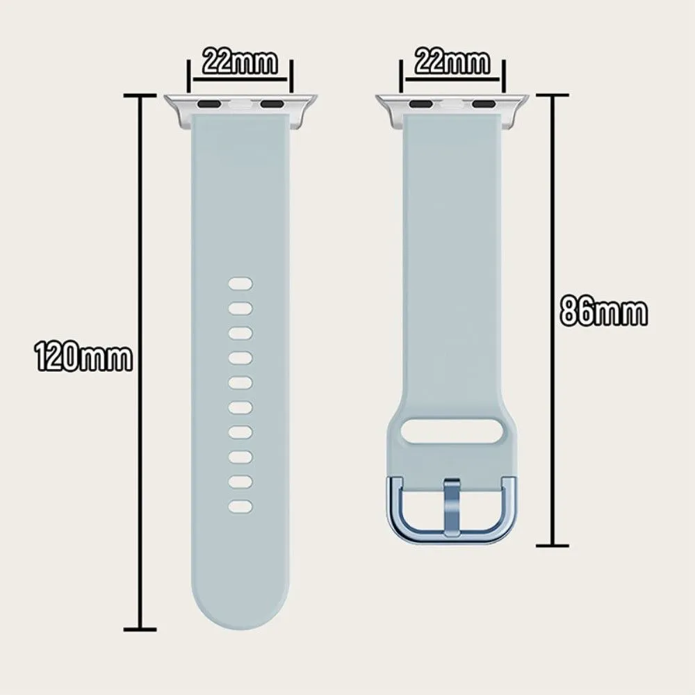 Apple Watch (45mm) simple silicone watch strap - Baby Blue